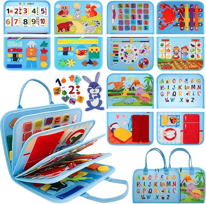 Children's Learning Felt Busy Board – Montessori Activity Board