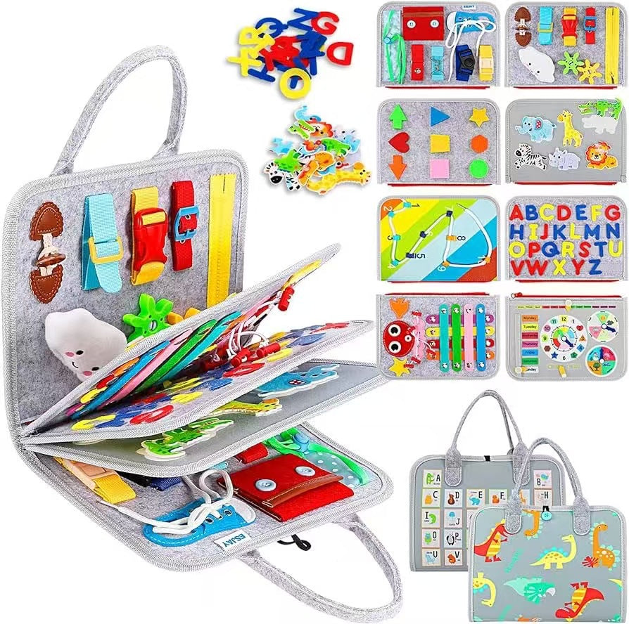 Children's Learning Felt Busy Board – Montessori Activity Board