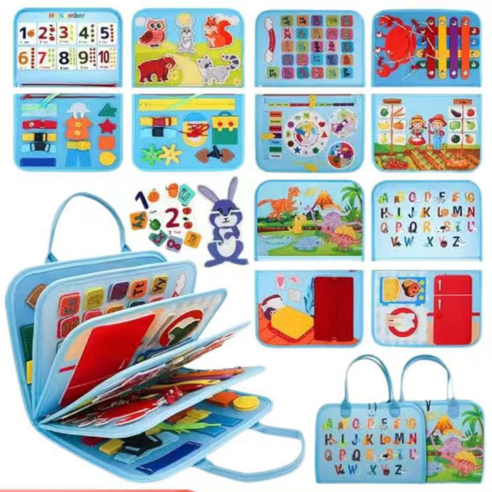 Children's Learning Felt Busy Board – Montessori Activity Board