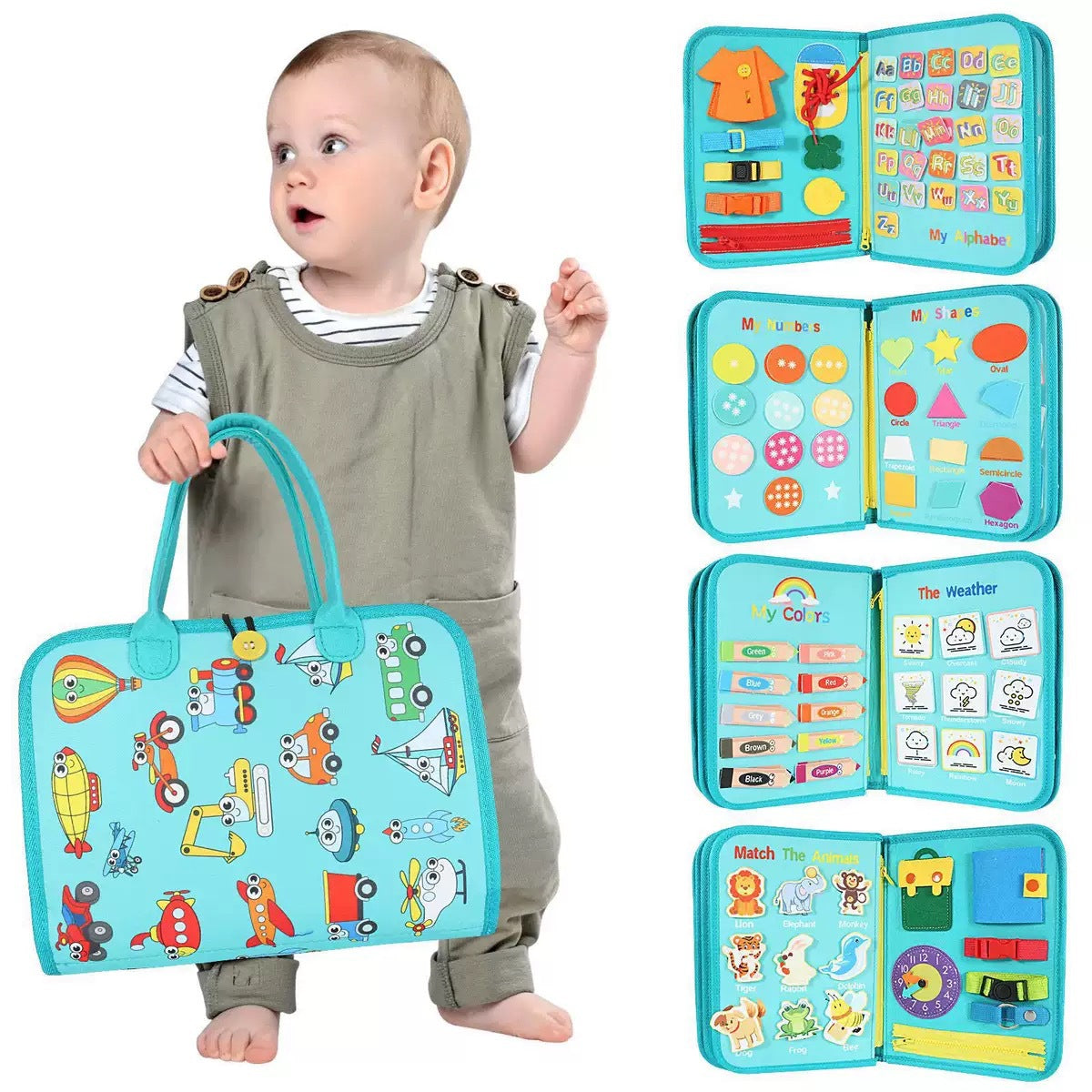 Children's Learning Felt Busy Board – Montessori Activity Board