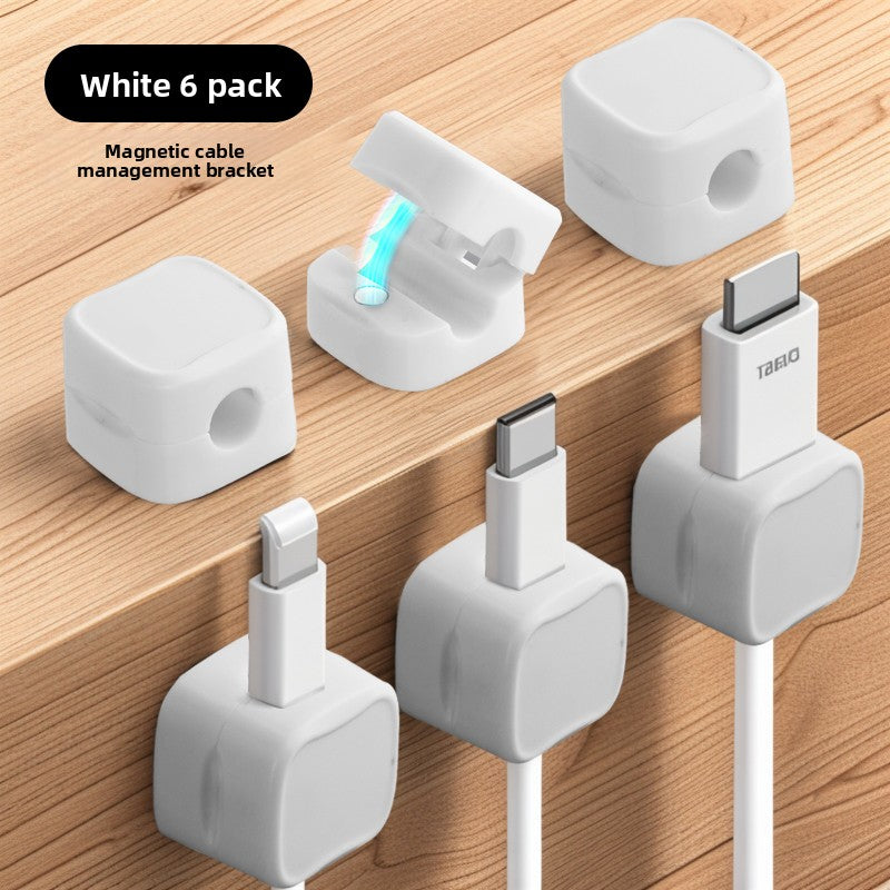 Magnetic Cable Organizer Desktop Wall Mount Holder
