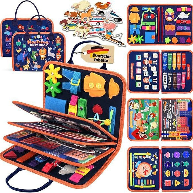 Children's Learning Felt Busy Board – Montessori Activity Board