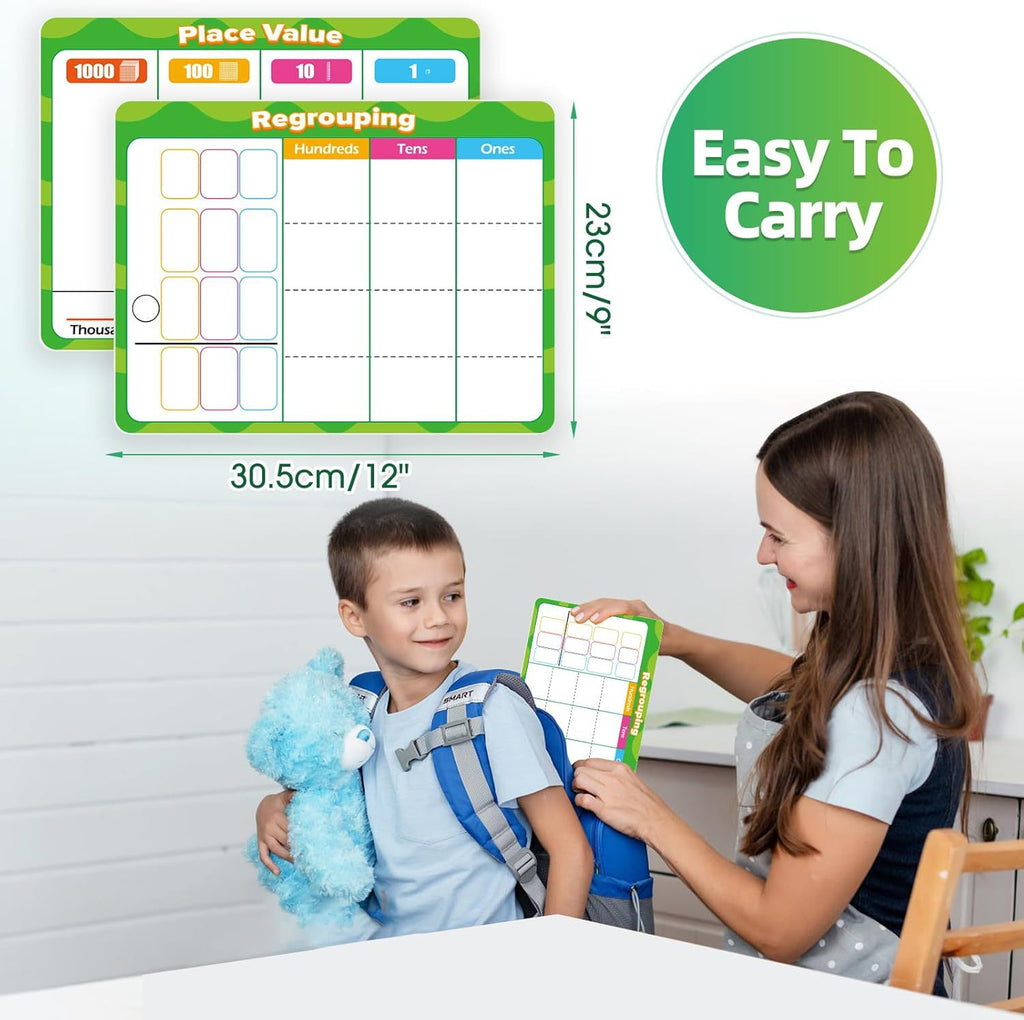 Dry-Erase Math Flash Cards for Kids – Addition & Subtraction Learning Game