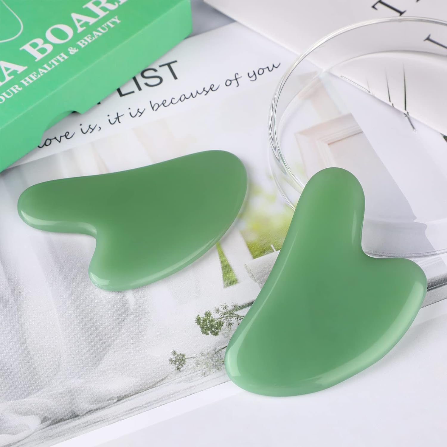 Gua Sha Jade Stone Facial Tool